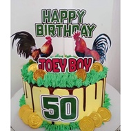 Rooster Theme Cake Topper