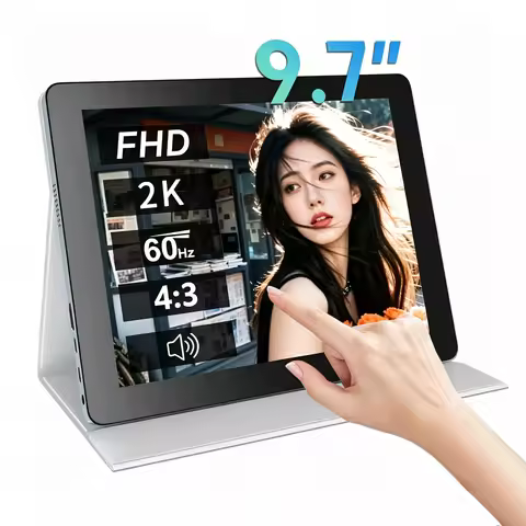 9.7-Inch 2K Touch Screen Portable Monitor 4:3, Suitable for Laptop XBox PS4/5 Switch Windows PC Gami