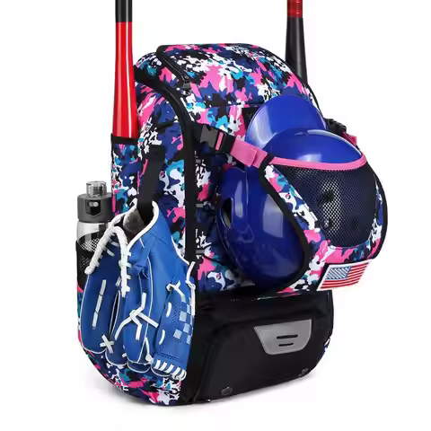 Baseball Bag Baseball Bag Youth Waterproof Softball Bag Baseball Backpack For Bat Gloves Holder Helm