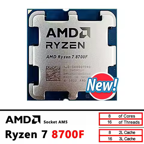 New AMD Ryzen 7 8700F R7 8700F 8 Cores 16 Threads 5GHz Desktop computer CPU Processor with AM5 Socke