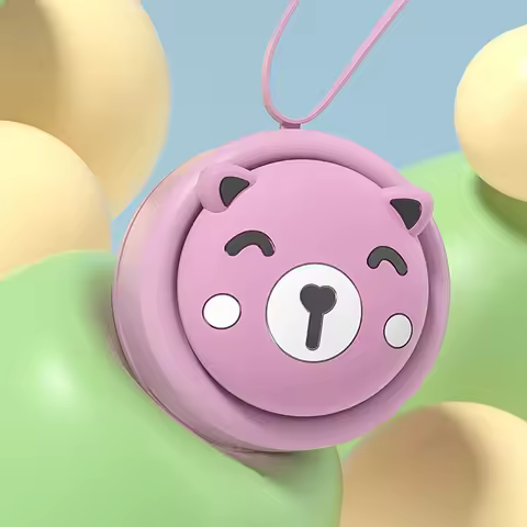 Hanging Neck Fan Outdoor Dormitory Household Fan USB Charging Neck Belt Fan Portable Mini No Leaves 
