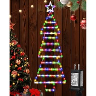 (Upgraded) Christmas Decorations, Christmas Lights, 184 LED Lighted Santa Ladder with Star Topper, 4