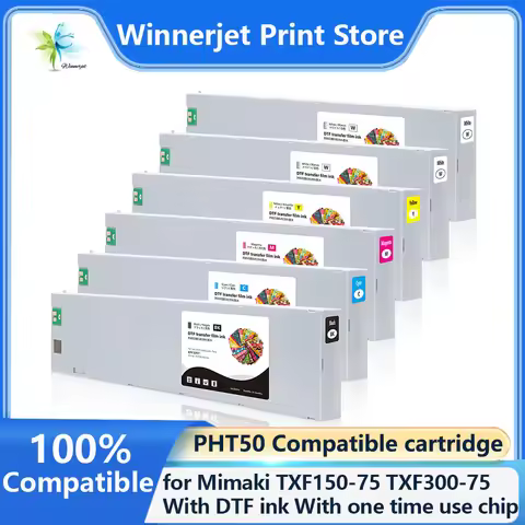 Winnerjet 500/600ml PHT50 Ink Cartridge Mimaki Ink With DTF Ink With Chip for Mimaki TXF150-75 TXF30
