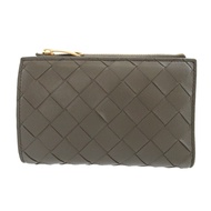 Bottega Veneta 7749940 Maxi Intrecciato IC 晶片皮革卡其色雙折皮夾 0286 [BOTTEGA VENETA] 成色極佳
