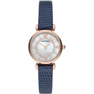 Emporio Armani AR11468 Two-hand Blue Leather Women's Watch