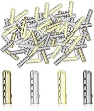 100Pcs Aglets for Shoelaces 4-Hole Metal Shoelace Tips Replacement Ends Smooth Lace Tip Heads for Dr