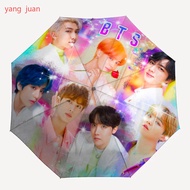 8pc "BTS Rainbow Vibes Umbrella" Automatic folding umbrella d28