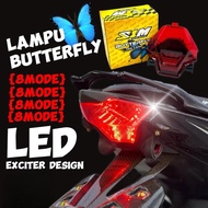 “8 MODE” RACING BUTTERFLY LAMPU BELAKANG Y15ZR V1 V2/ Y15 Butterfly lampu belakang/ Y15 TAIL LAMP BU