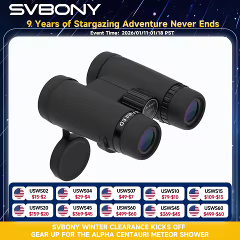 Svbony SA205 Binoculars 8X42/10X42 ED Flat-field Professional IPX7 Waterproof BAK4,Bird Watching,Sta