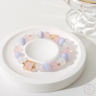 重生 | 粉水晶 藍紋瑪瑙 白瑪瑙 | 天然水晶手鍊