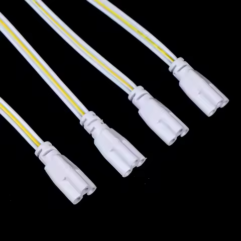 20/30/50/100CM LED Tube Lamp Connected Cable T4 T5 T8 LED Light Double-end Connector Wire 3 Pins Con