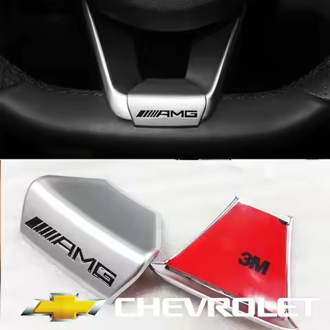 Car Emblem Steering Wheel Sticker Decoration Accessories For Mercedes Benz AMG Brabus Smart Maybach 