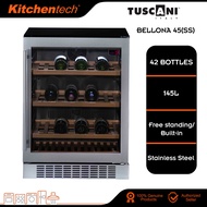 Tuscani BELLONA 45SS Wine Chiller Cooler / Cellar / Cabinet 42 Bottles Stainless Steel Door Single Z