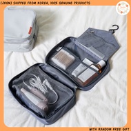 Daiso Travel Hanging 3-Tier Toiletry Pouch (Dark Gray, Light Gray)