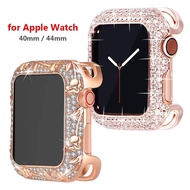 Luxury Metal Frame for Apple Watch Case Cover iWatch SE 6 5 4 3 Protective Protector Bling 40mm 44mm