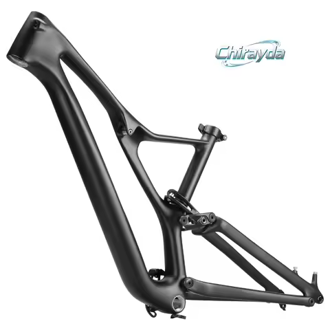 Chirayda Full Suspension Carbon Mountain Bike T1100 Toray Carbon Fiber Disc Brake Thru Axle 148*12mm