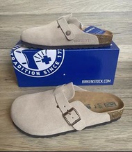 Birkenstock 男女同款包頭拖鞋，沙色