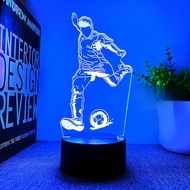 3D Football Night Light Customizable 3D Night Light | Creative Football Figure Touch Control Color C
