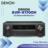 Denon AVR-X1700H  8K  7.2-channel receiver with Wi-Fi, Bluetooth, Apple AirPlay 2 and Amazon Alexa