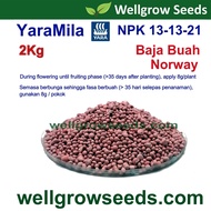 2kg YaraMila 13-13-21 / Baja Bunga Buah / Baja Sebatian / Baja Yara / YaraMila Fertilizer / Fruit Fe