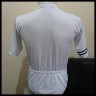 Best Seller Baju Jersey Sepeda Aero Roadbike Longsleeve / Lengan Panjang Polos - Putih Unisex Pria W