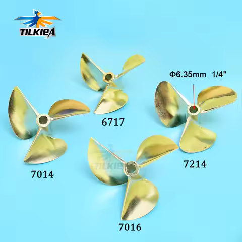 Rc Boat Propeller 67/70/72mm 6717 7016 7214 3 blades Copper Propeller Screw For 6.35mm 1/4" Prop Sha