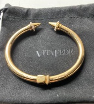 Vita Fede 玫瑰金中性款百搭  經典單環鑲珍珠手鐲/手環  保養完整無掉色無掉珠