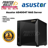 Asustor AS4004T NAS Server (4-Bay, Dual-Core 1.6GHz, 2GB DDR4, Tower)
