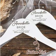 Customized Engraved Wooden Bride & Bridesmaid Hanger With Personalized Name. This Handmade Item Is P