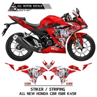 Honda Cbr 150r new K45r One Piece Motif Decal Sticker new Cbr150r Striping/ 2021, 2022, 2023, 2024, 