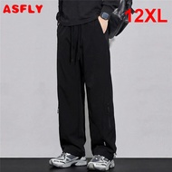 ASFLY 12XL 10XL Plus Size Jogger Pants Men Black Cargo Pants Fashion Casual Pants Male Big Size 10XL