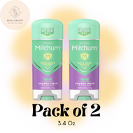 Mitchum Antiperspirant Deodorant Stick for Women, Triple Odor Defense Gel, 48 Hr Protection, Shower Fresh 3.4 Oz