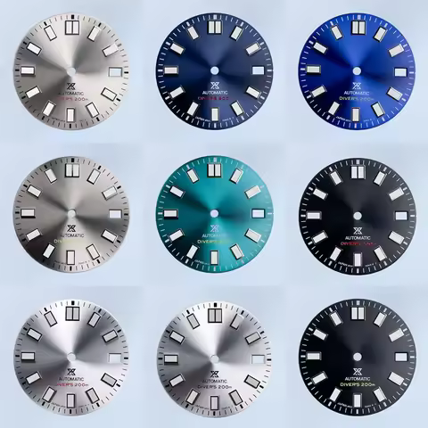 28.5mm NH35 Dial No Logo Sunray 62MAS Prospex Green Luminous Seik Mod Suitable NH35 Modified Replace