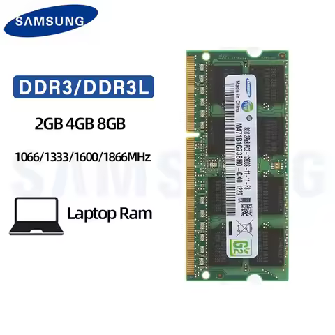 Samsung Laptop Ram DDR3 DDR3L 2GB 4GB 8GB 1066 1333 1600 1866Mhz SO-DIMM PC3-12800 PC3L-12800 Dual C