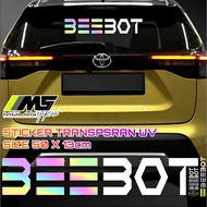 BEEBOT 50x13 Car Window Uv Transparent Sticker Universal Front Rear Window Sticker for All Single Tr