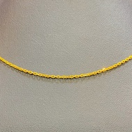 Classic 916 Gold Cable Chain (22K) | Dainty Rantai Emas