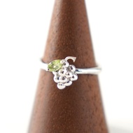 葡萄 戒指 橄欖石 925 純銀 / 葡萄 串珠 水果