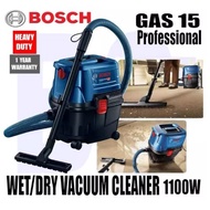 BOSCH Wet &amp; Dry Vacuum Cleaner. GAS 15 professional. HEPA filter. Clean Aircon. Blowing Function. 1 year bosch warranty.