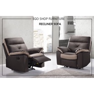 Ego Shop / Modern / Elegant / Simple / Casa Leather Recliner Sofa /Chair/ Brown/Black Grey