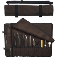 Cross-Border Chef Knife Bag Wax Canvas Kitchen Knife Storage Bag Portable Portable Tool Bag Western 