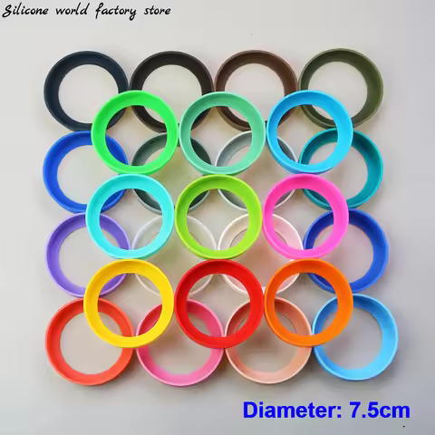 28 Colors 7.5CM Silicone Cup Bottom Cover 75MM Cup Bottom Ring Coaster Sleeve Sheath Wear-resistant 