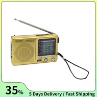 Full Band Radio Portable Vintage Radio Convenient Multifunction Weather Mini Utility Radio  Easy Ins