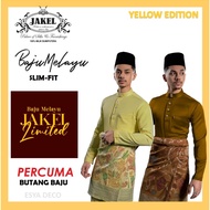 (SET YELLOW) JAKEL LIMITED Baju Melayu Jakel Asad Motawh by JAKEL Cekak Musang Baju Raya 2024 Slim Fit Direct HQ Post