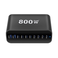 800W Gan Charger Station 8C2A USB C Charger Portable 10-Port USB C Fast Charging Desktop Charger for
