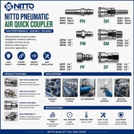 Nitto Pneumatic Air Quick Coupler (Made in Japan) 1/4" 3/8" 1/2"  (PF PH PM SF SH SM) (20 30 40)