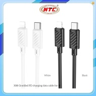 Hoco X88 fast charging cable TypeC to LaiNing port 20W, 1M long (White)