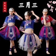 Readystock March 3 Ethnic Costume Children Female Guangxizhuang Ethnic 506 Minority Ethnic Costumes 