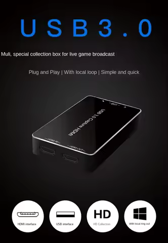 USB Capture HDMI Driverless Capture Stick Live Video Capture Card Encoding