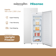 Hisense Super Freezing No Frost Electronic Control Standing Upright Freezer (180L / 280L) - FV188N4AWN / FV280N4AWNP