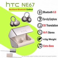 HTC NE67 AI Translator Earbud Ear-clip Earphone 4.6g Neckband Bluetooth Earphones Wireless Headphone
